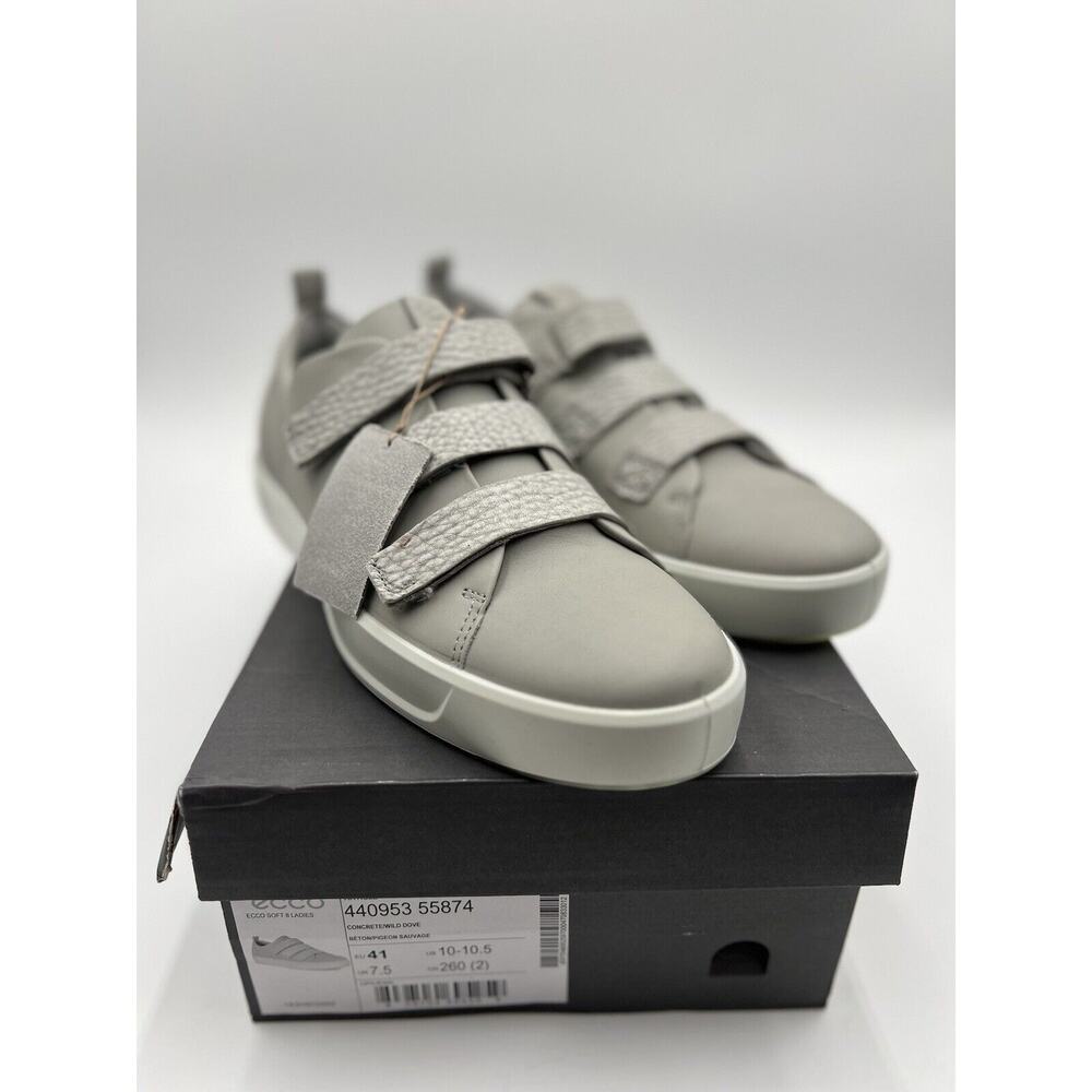 ECCO Soft 8‎ Strap Sneaker Womens Sz 10-10.5 EU 41 Leather Shoes